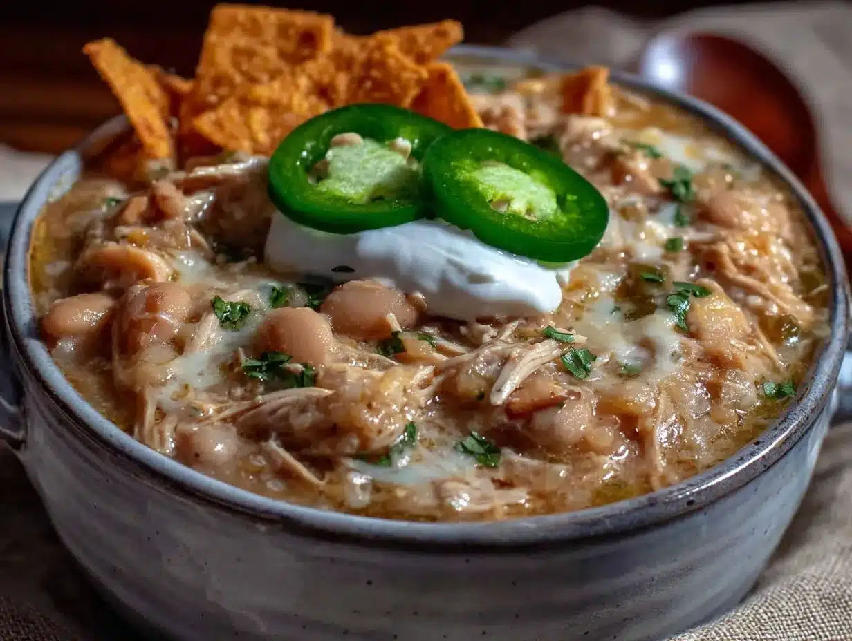 creamy crockpot white chicken chili preparation steps