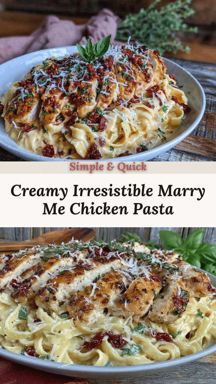 creamy marry me chicken pasta recipe