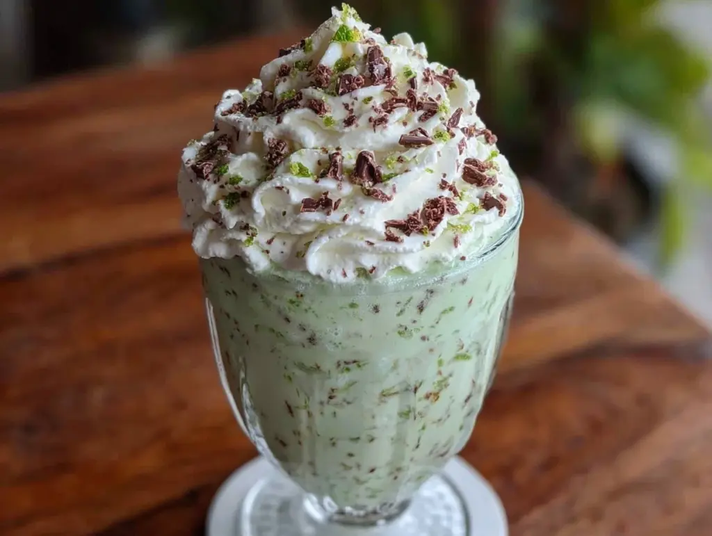 creamy shamrock shake milkshake - featured image