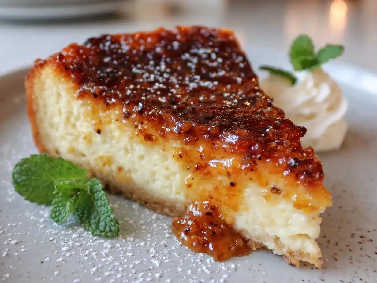 Crème Brûlée Cheesecake preparation steps