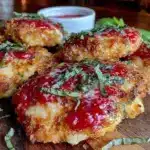 crispy air fryer chicken parmesan - featured image