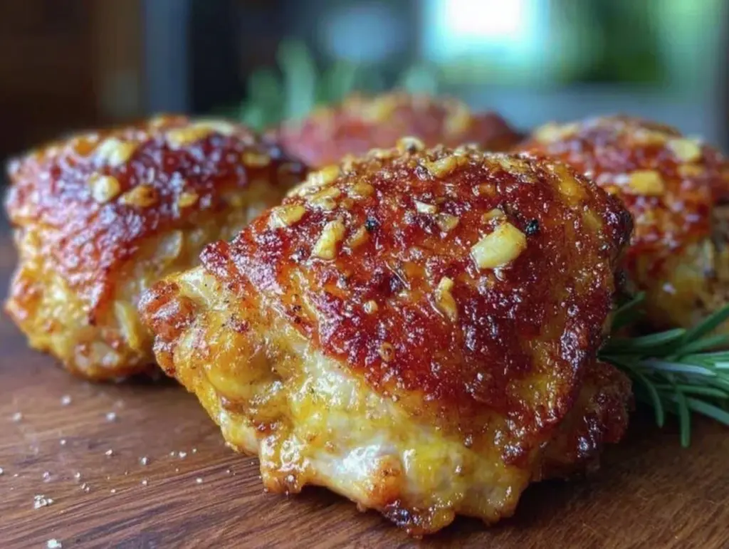 crispy air fryer chicken thighs - featured image