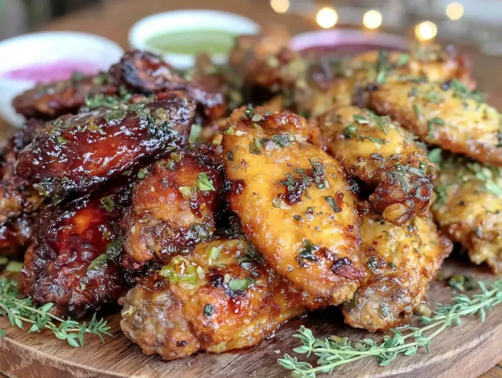 crispy air fryer chicken wings - featured image