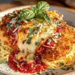crispy baked chicken parmesan - featured image
