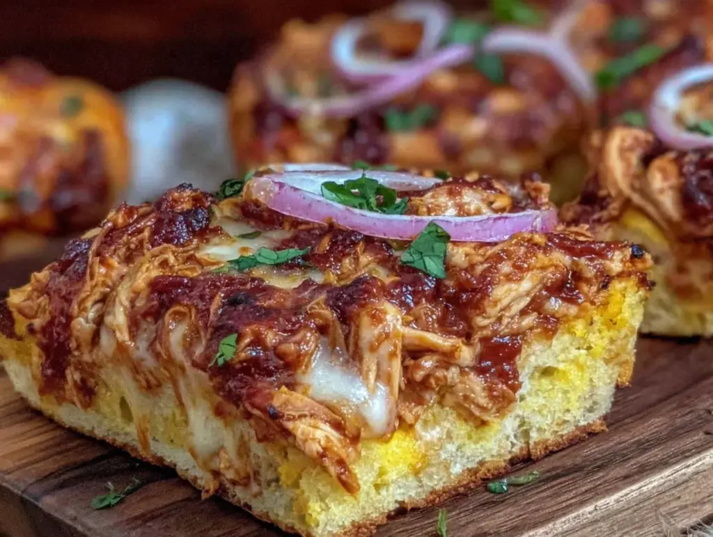crispy BBQ chicken flatbread - featured image
