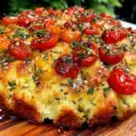 crispy garlic herb focaccia - featured image