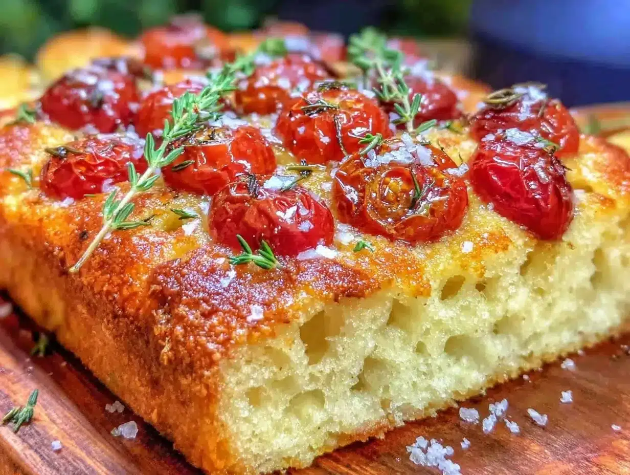 crispy garlic herb focaccia preparation steps