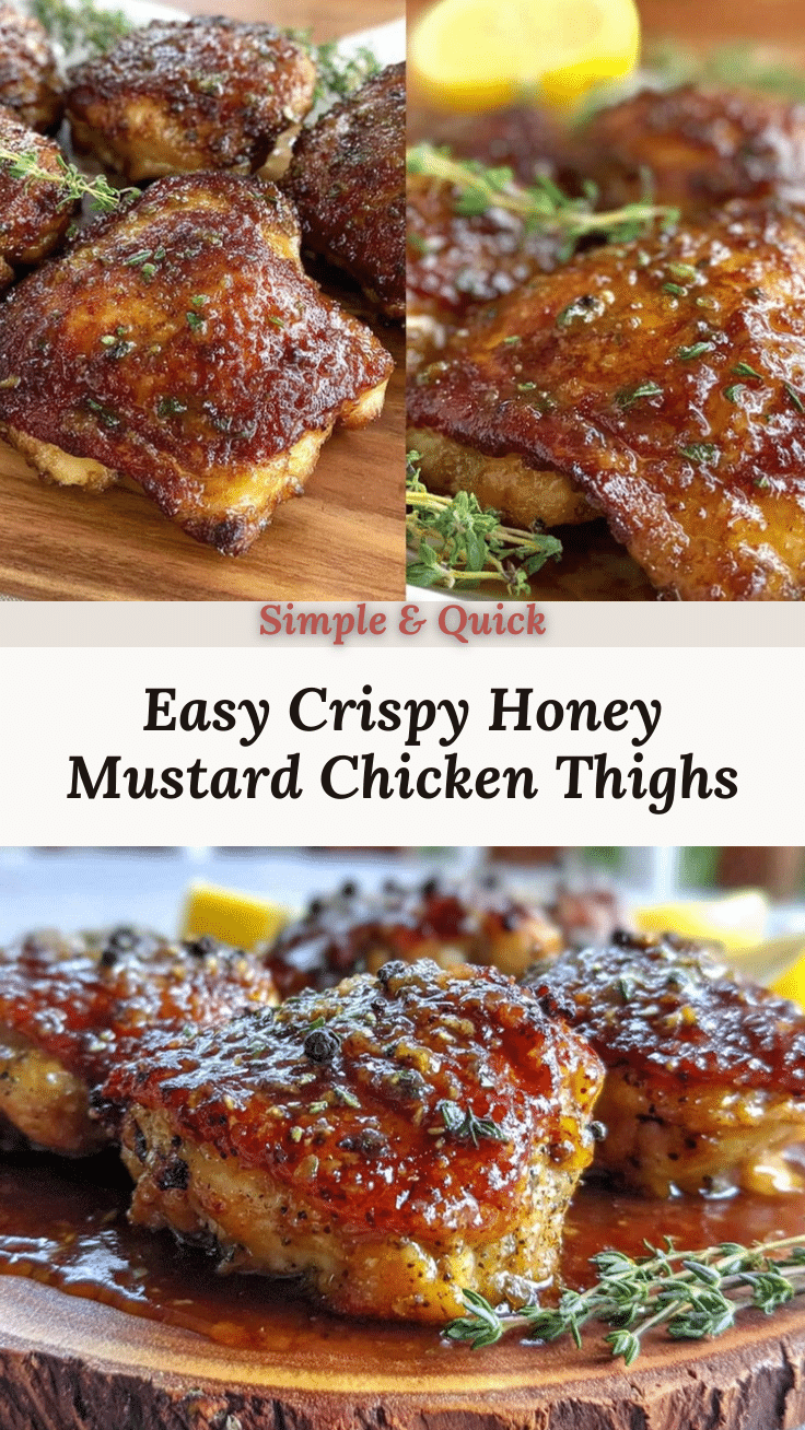 crispy honey mustard baked chicken thighs recipe