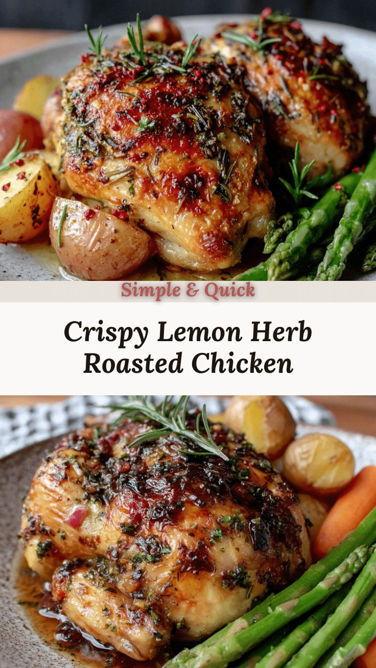 crispy lemon herb roasted chicken recipe