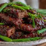 crispy mongolian beef - featured image