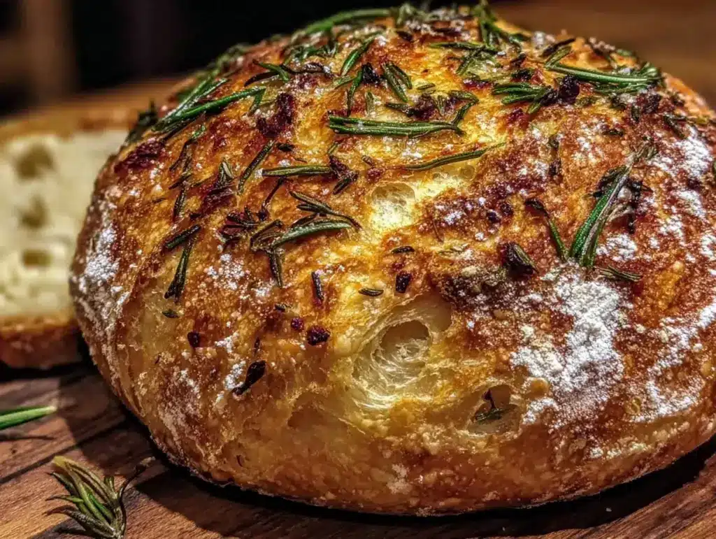 crispy olive rosemary sourdough boule - featured image