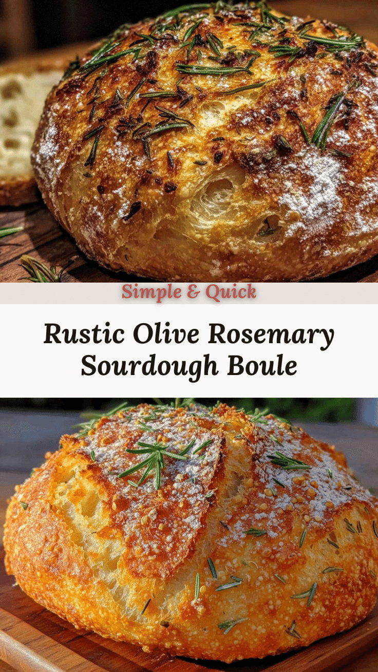 crispy olive rosemary sourdough boule recipe