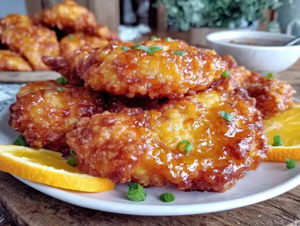 crispy orange chicken - featured image