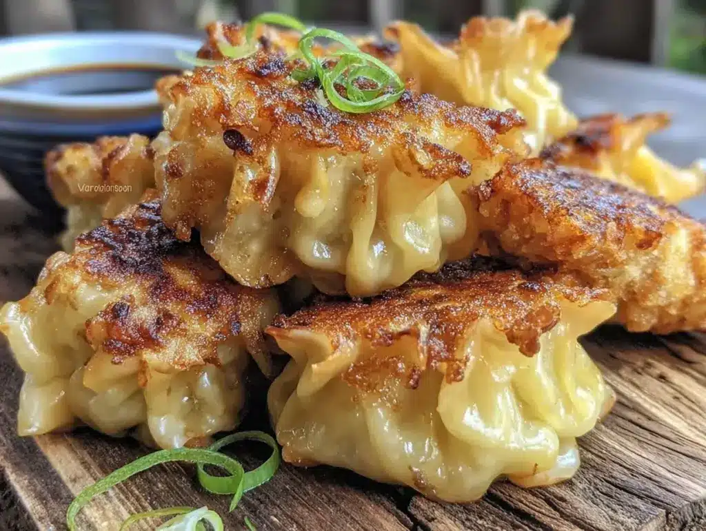 crispy pan-fried pork dumplings - featured image