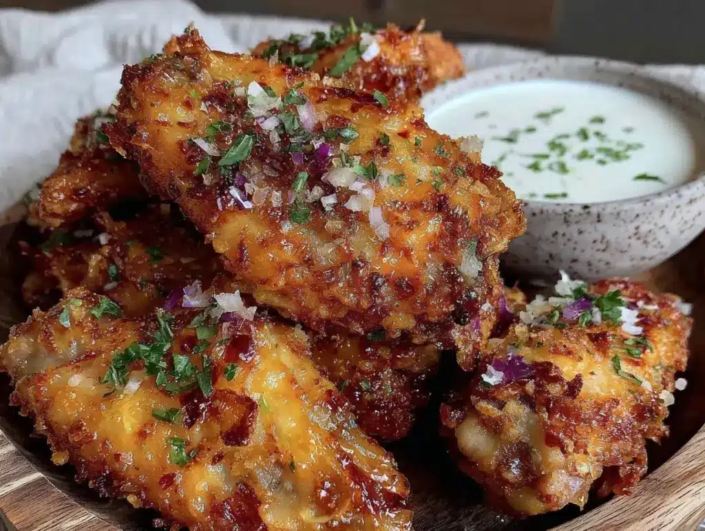 Crispy Parmesan Garlic Wings - featured image