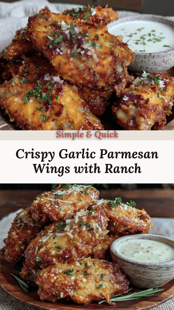 Crispy Parmesan Garlic Wings recipe