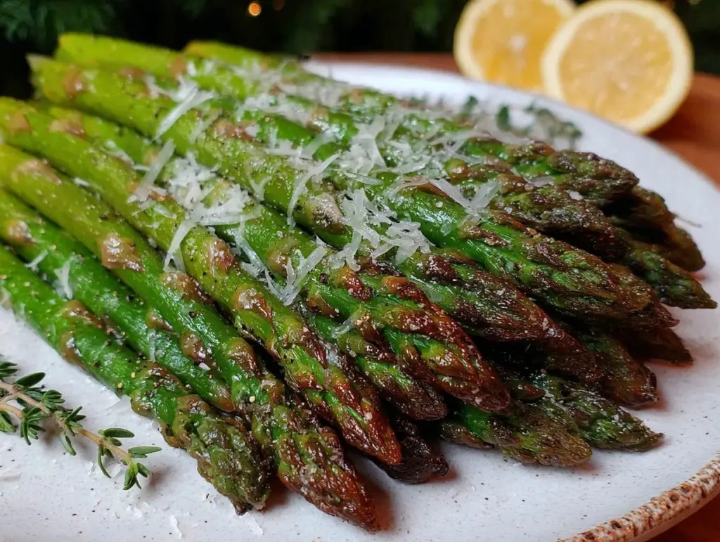 crispy roasted asparagus - featured image