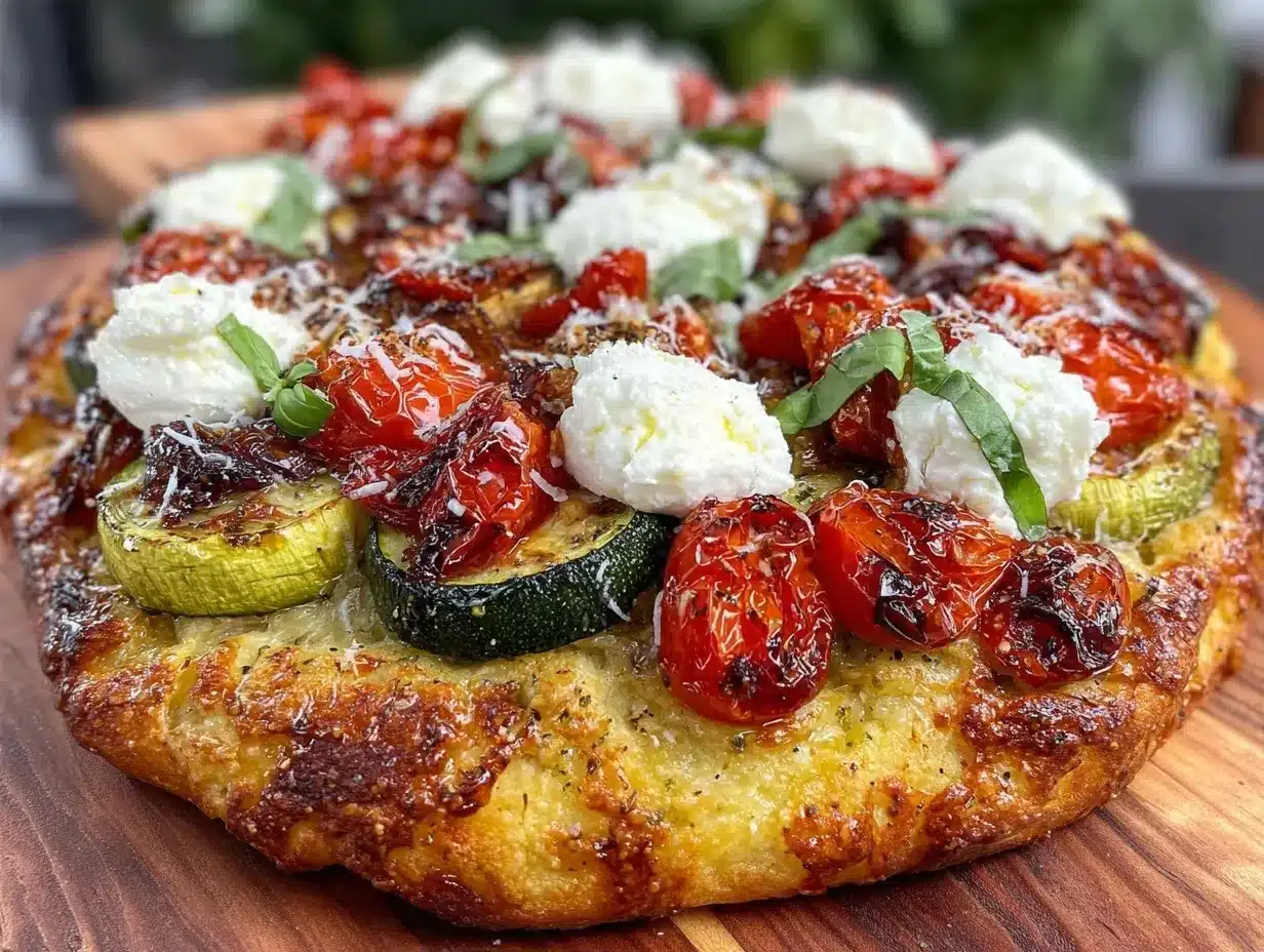 crispy roasted vegetable pizza preparation steps