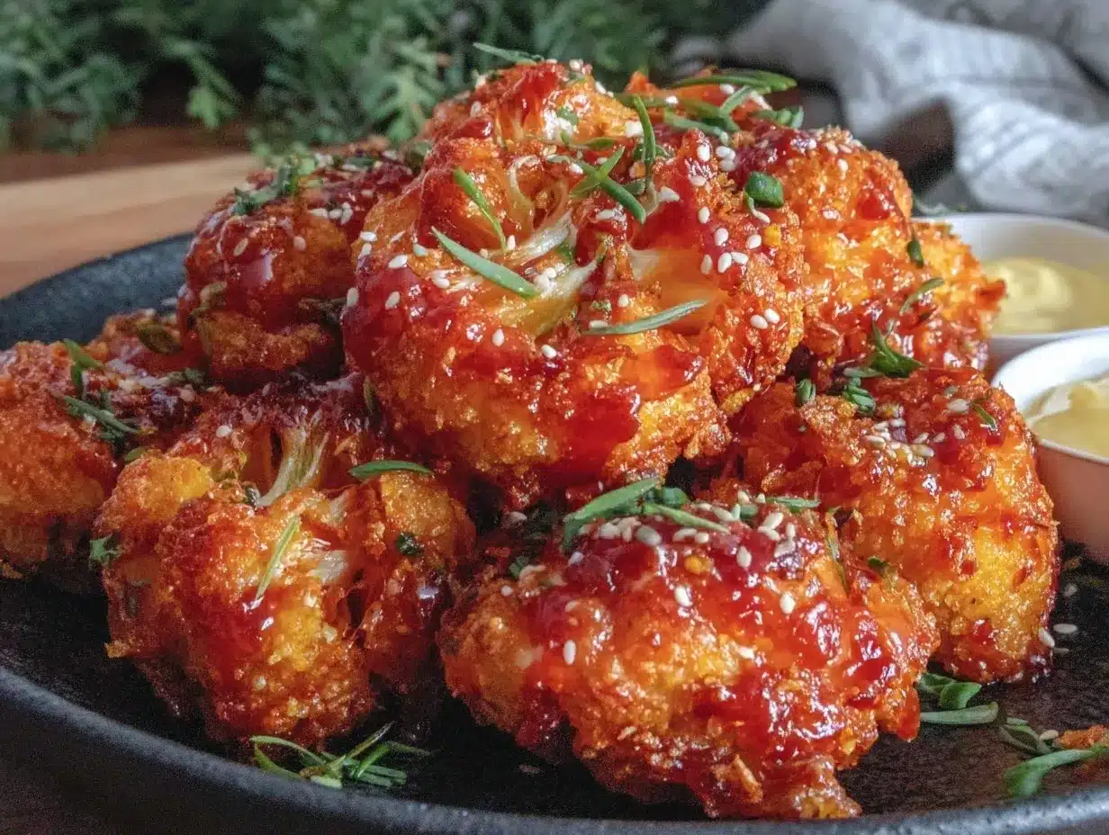 crispy spicy korean fried cauliflower bites preparation steps