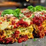 easy cheesy crockpot lasagna - featured image