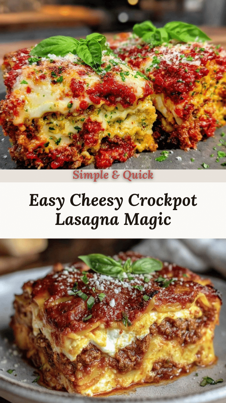 easy cheesy crockpot lasagna recipe