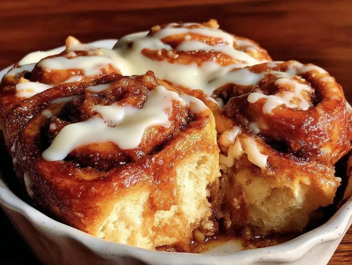 easy gooey cinnamon roll casserole preparation steps