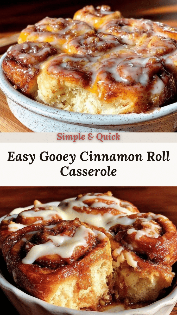 easy gooey cinnamon roll casserole recipe