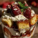 easy layered strawberry shortcake trifle - featured image