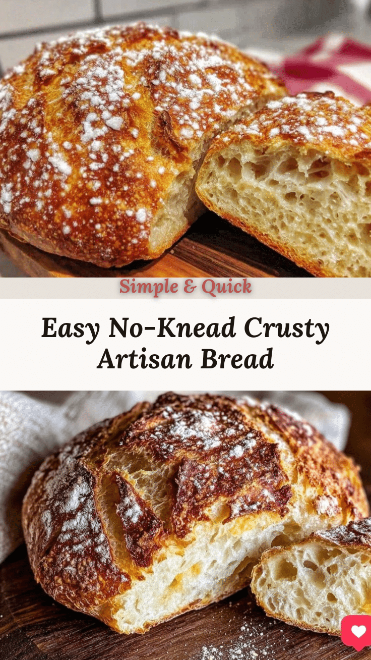 easy no-knead crusty artisan bread recipe recipe