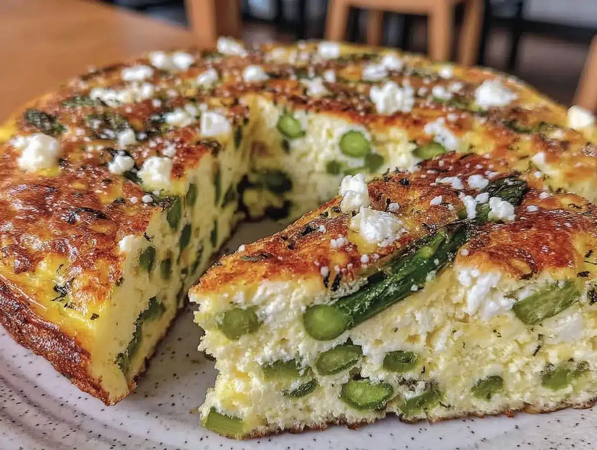 easy spring vegetable frittata with goat cheese preparation steps