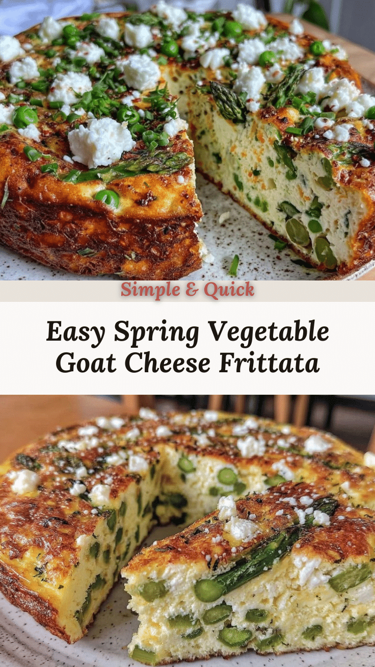 easy spring vegetable frittata with goat cheese recipe