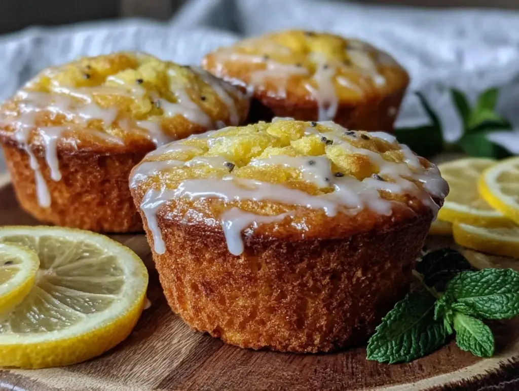 easy zesty lemon poppy seed muffins - featured image
