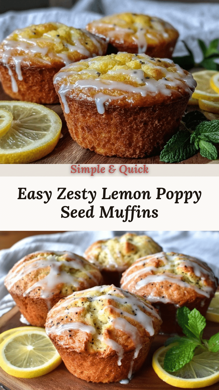 easy zesty lemon poppy seed muffins recipe