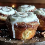 fluffy cinnamon roll muffins - featured image