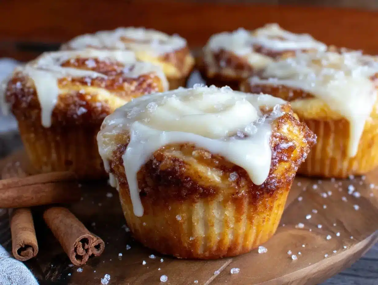 fluffy cinnamon roll muffins preparation steps