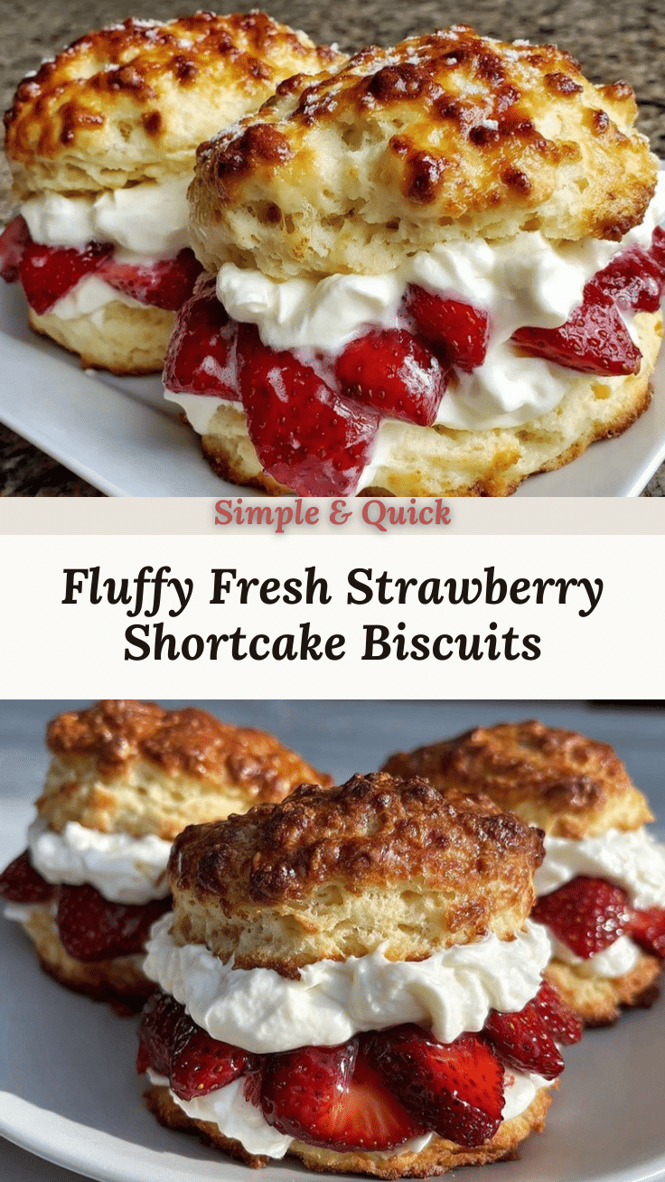 fluffy fresh strawberry shortcake biscuits recipe