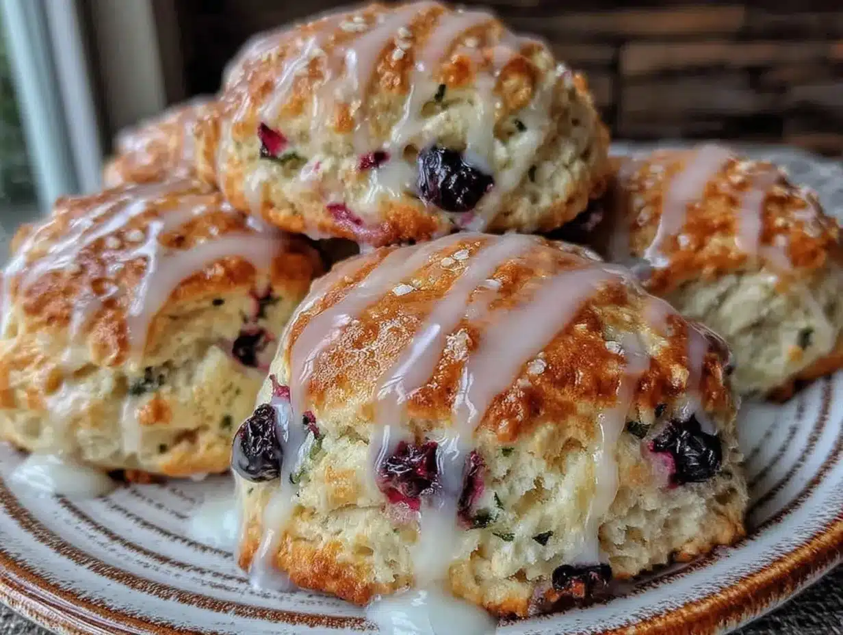 fluffy lemon blueberry scones preparation steps