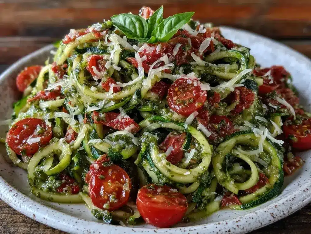 fresh zucchini noodles - featured image