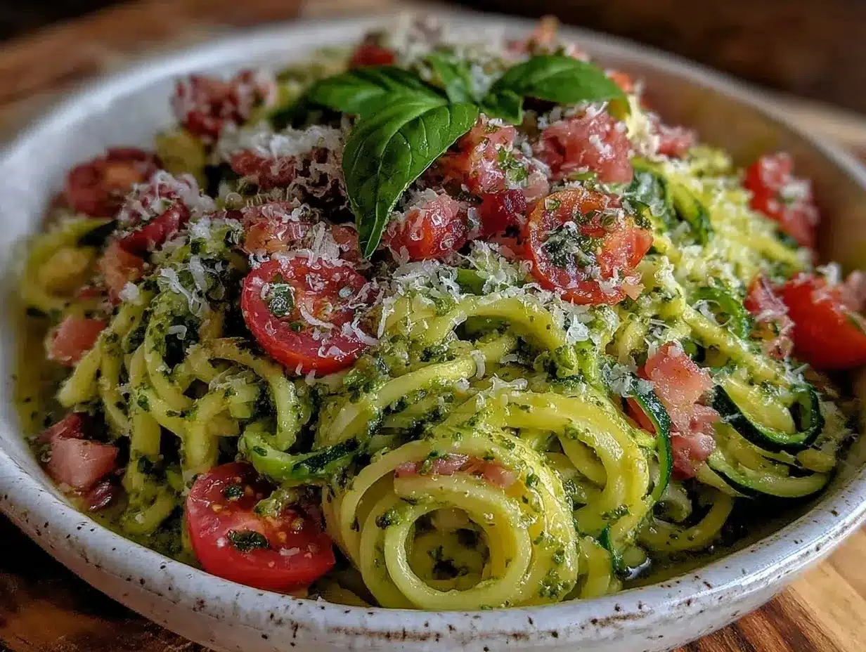 fresh zucchini noodles preparation steps