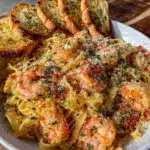 garlic butter shrimp pasta - featured image