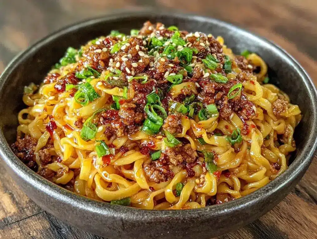 garlic chili oil noodles - featured image
