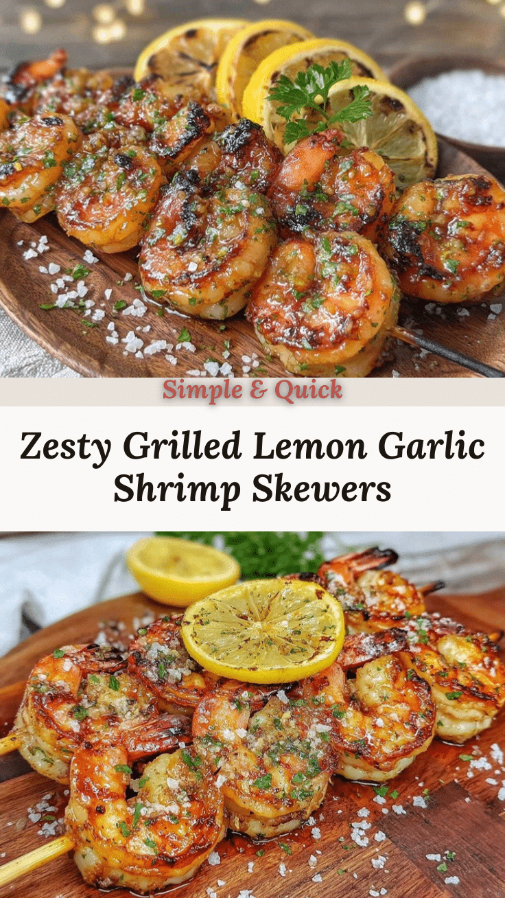 grilled lemon garlic shrimp skewers recipe