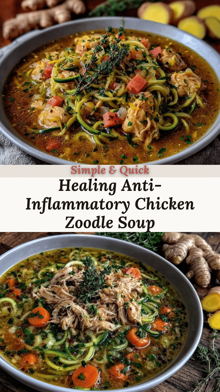 healing healthy chicken zoodle soup recipe