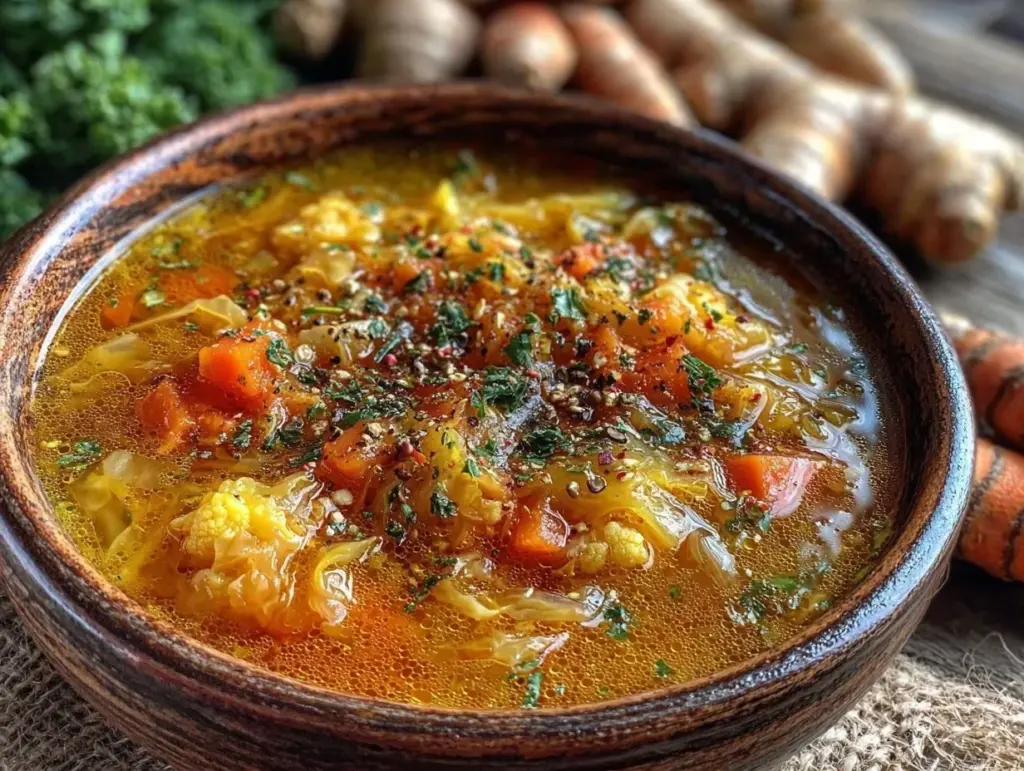 Healing Turmeric Cabbage Soup - featured image