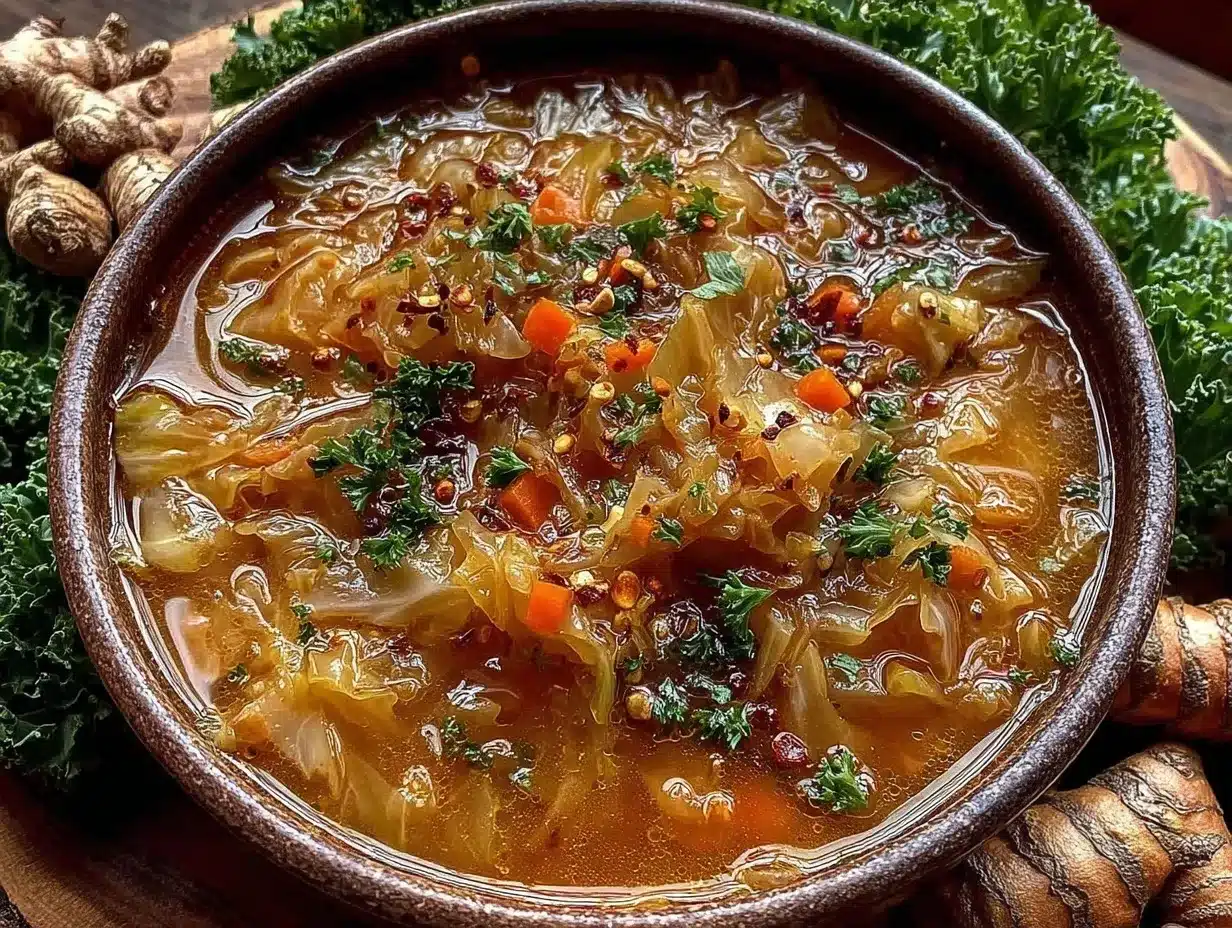 Healing Turmeric Cabbage Soup preparation steps