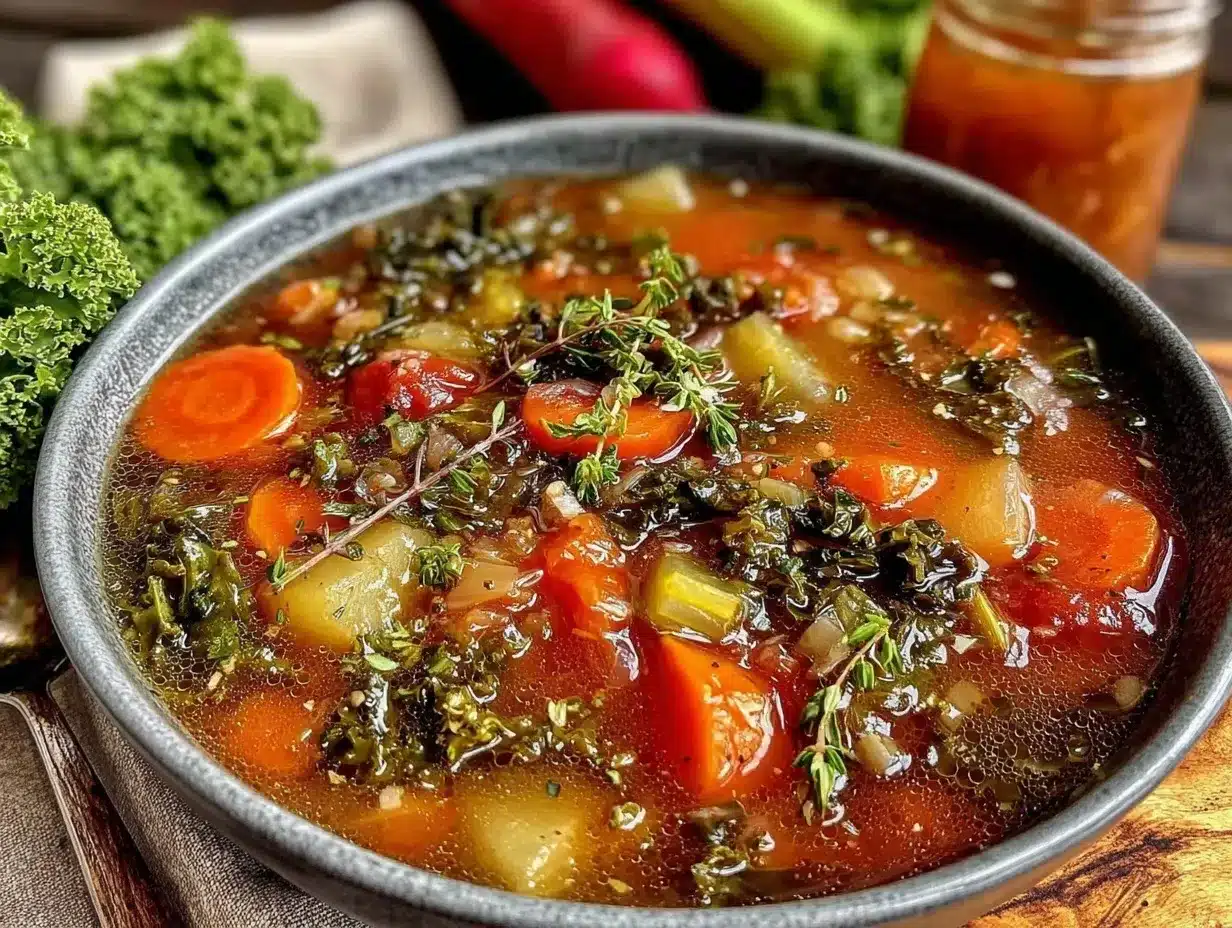 healthy detox vegetable soup preparation steps