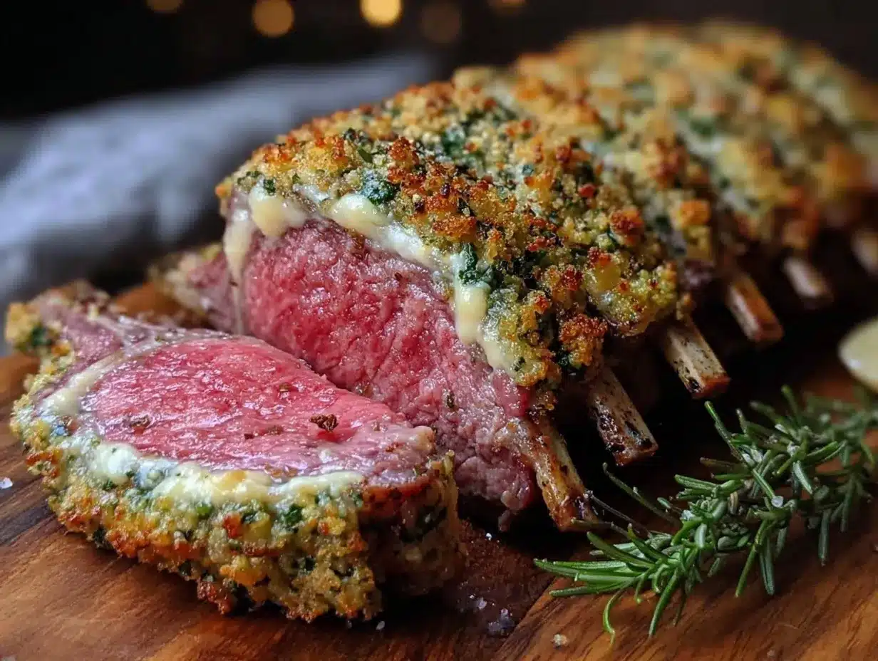 herb-crusted rack of lamb preparation steps