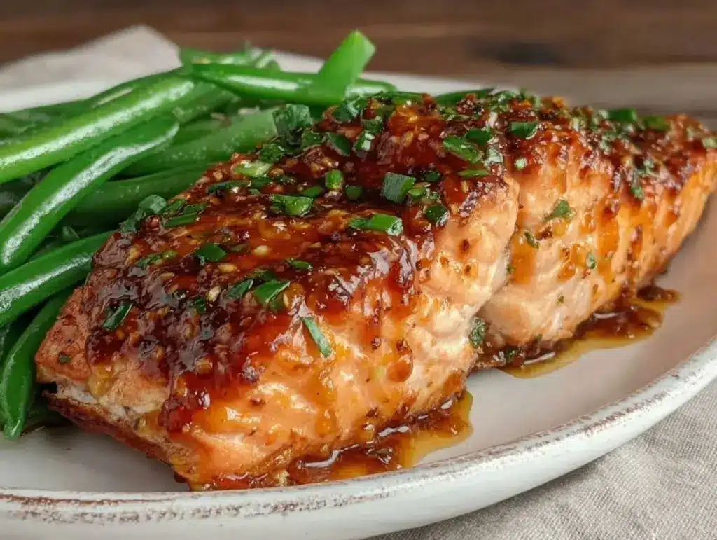 honey mustard glazed salmon - featured image