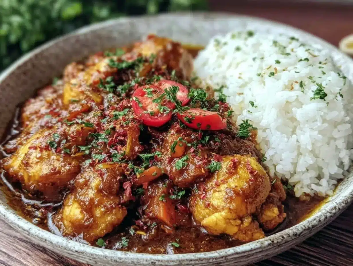 Japanese chicken curry rice preparation steps