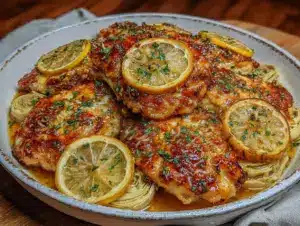 Lemon Artichoke Chicken Piccata - featured image